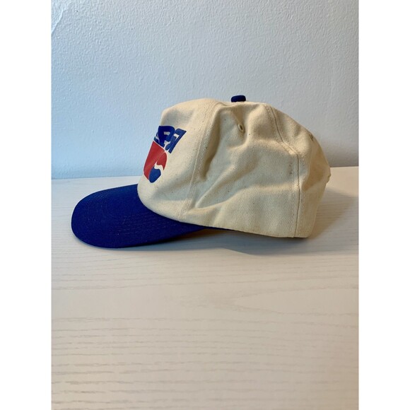 VTG 80 90 Pepsi Baseball Hat Cap Snap Back Trucker Cream Ivory K Products USA - Picture 5 of 9